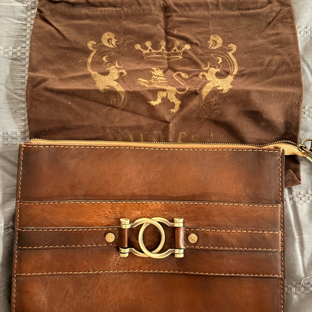 Pratesi Luxurious Brown Leather Women's Clutch